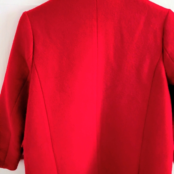 Crewcuts Cherry Red Zip-Front Pea Coat Girls 14, Fits Women XS and Small - Picture 3 of 6